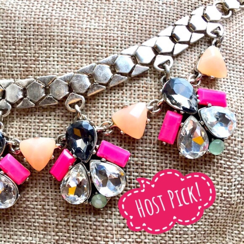 Stella & Dot Callie Statement Necklace Crystal